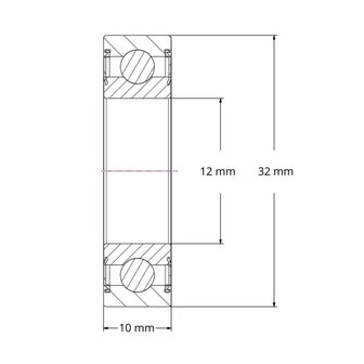 6201 2RSH - SKF kogellager (12x32x10)