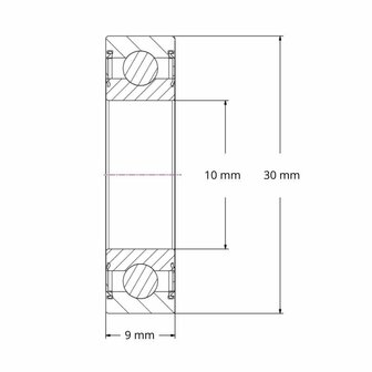 6200 2RSH - SKF kogellager (10x30x9)