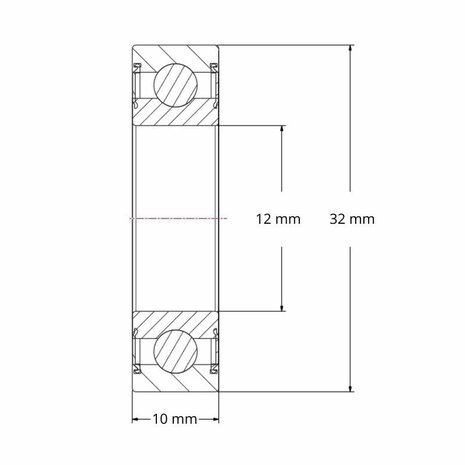 6201 2RSH - SKF kogellager (12x32x10)