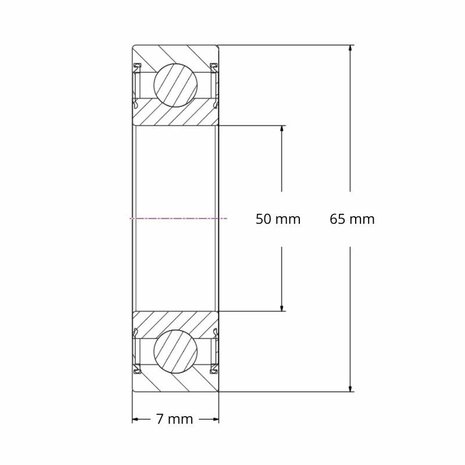 6810 2RS - IBB kogellager (50x65x7)