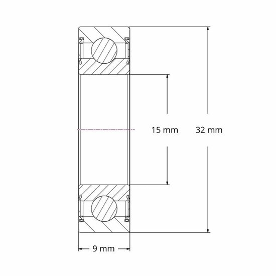 6002 ZZ - IBB kogellager (15x32x9)